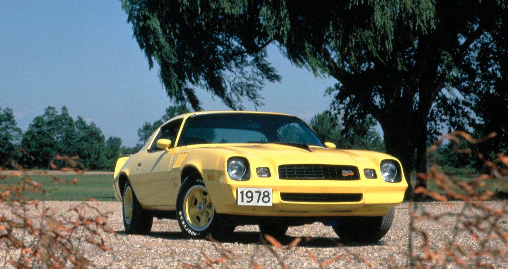 1978 Chevrolet Camaro yellow front view
