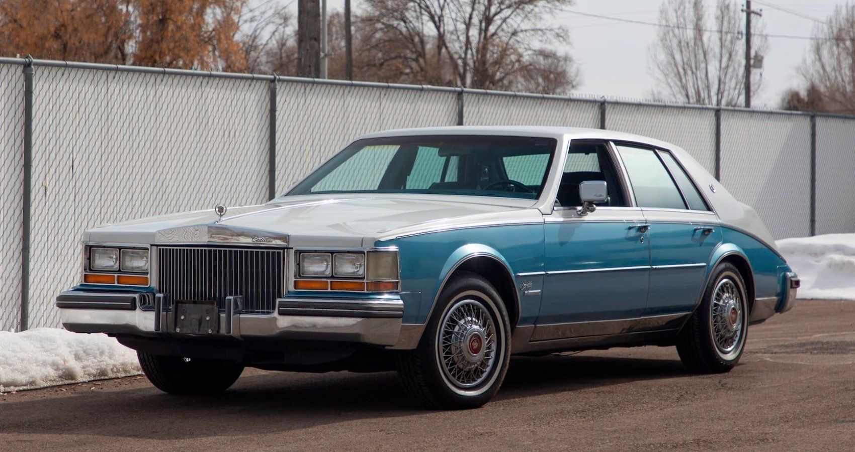 10 Times Cadillac Made Downright Disappointing Cars   1980 Cadillac Seville White And Blue 