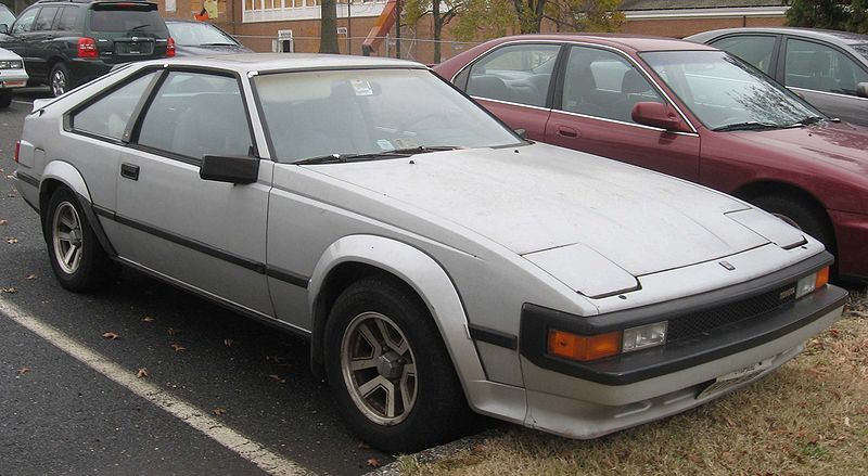 Silver 1983 Toyota Celica Supra Mk II on the parking lot