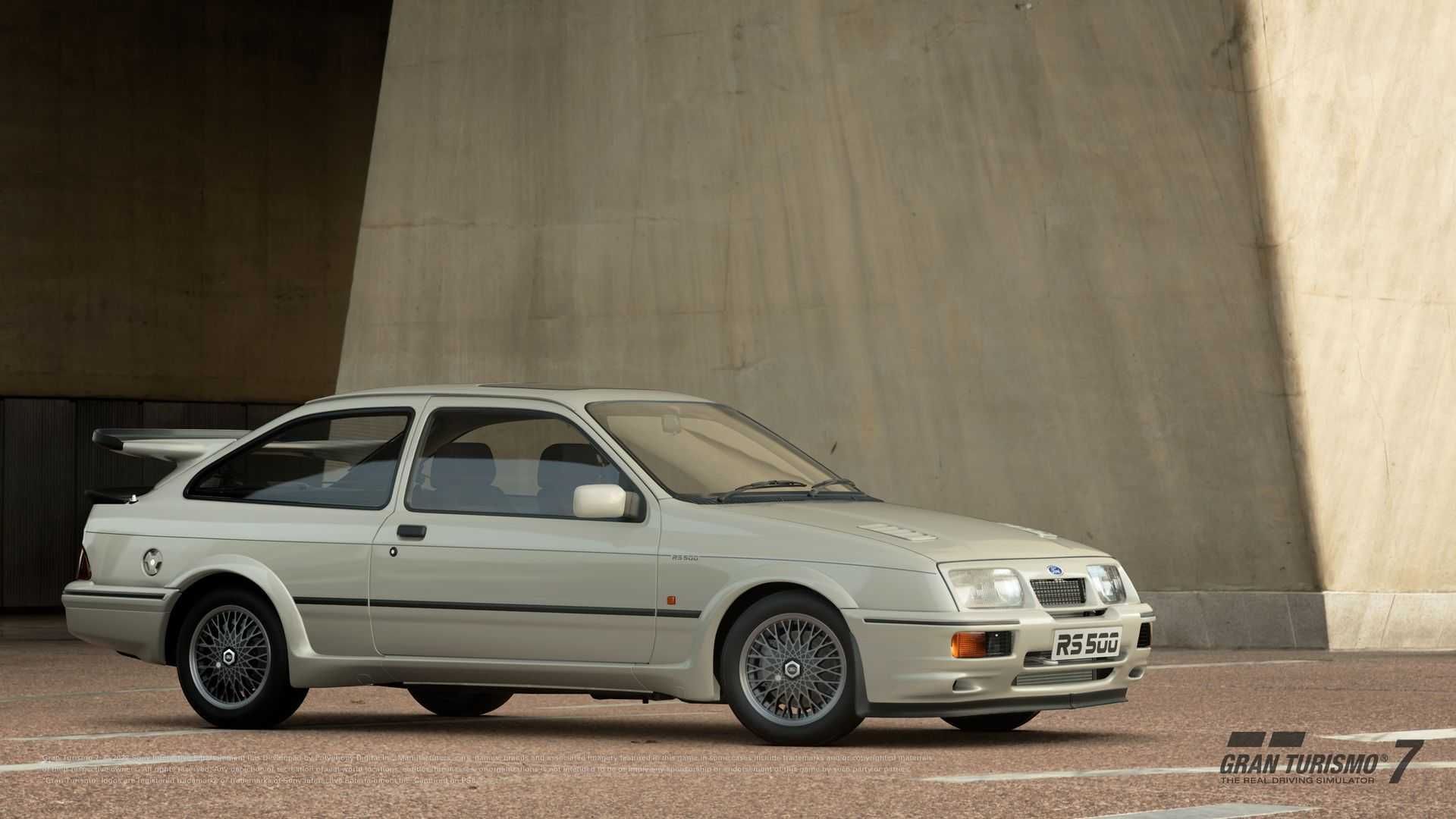 1987 Ford Sierra RS 500 Cosworth Front Quarter View Gran Turismo 7