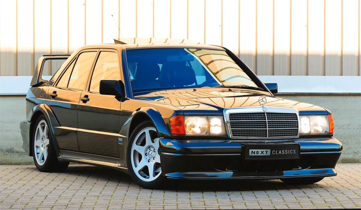 Black 1990 Mercedes W201 190E Evolution II