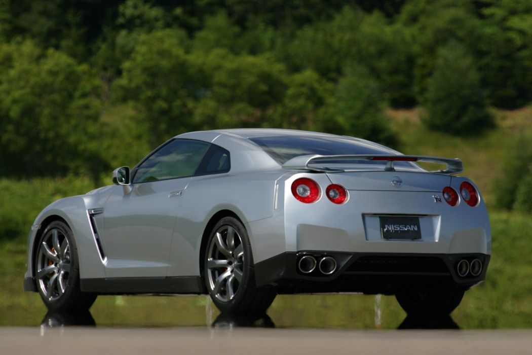 Silver 2007 Nissan GT-R on the road