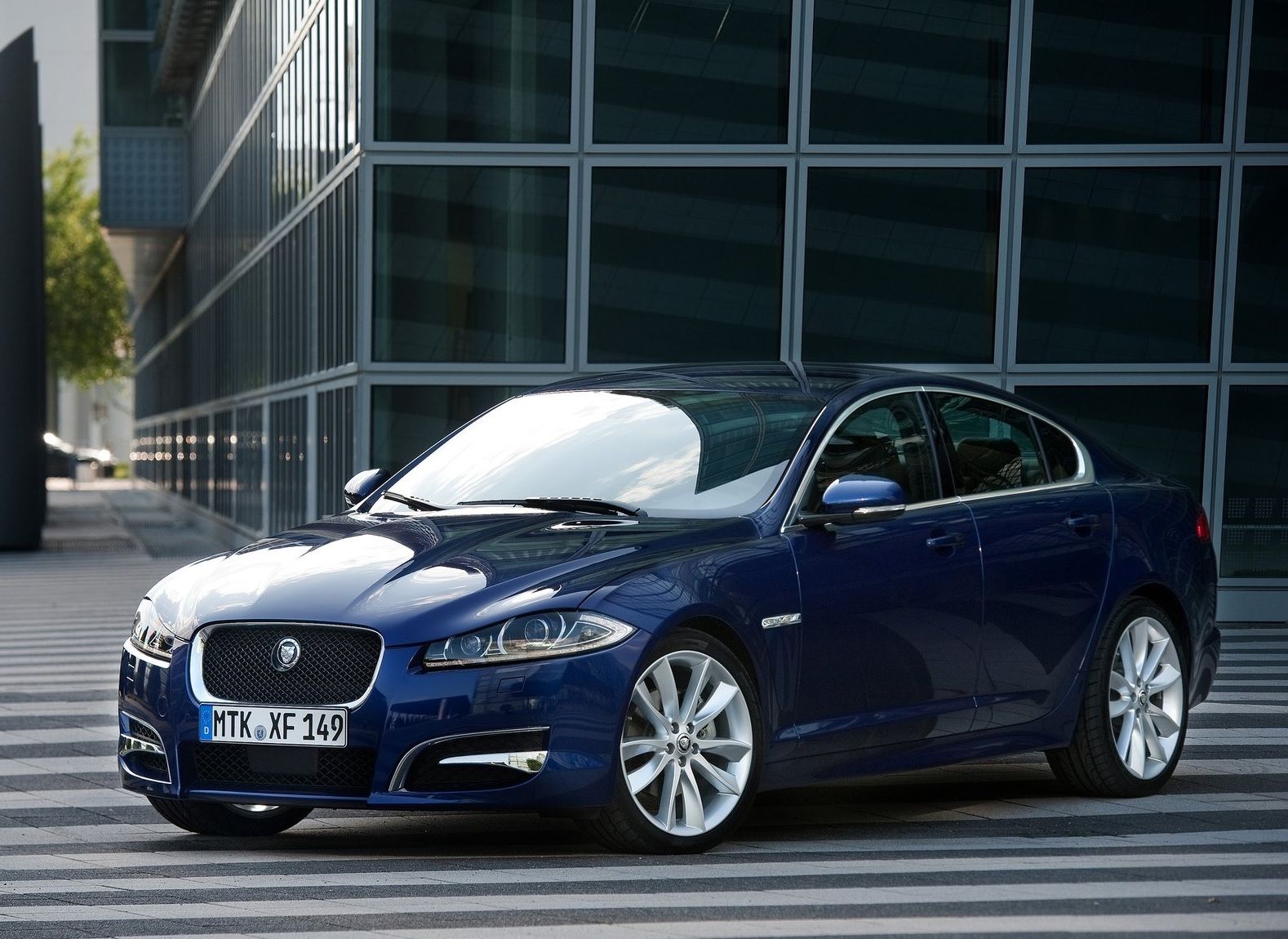 2012 Jaguar XF Blue Parked