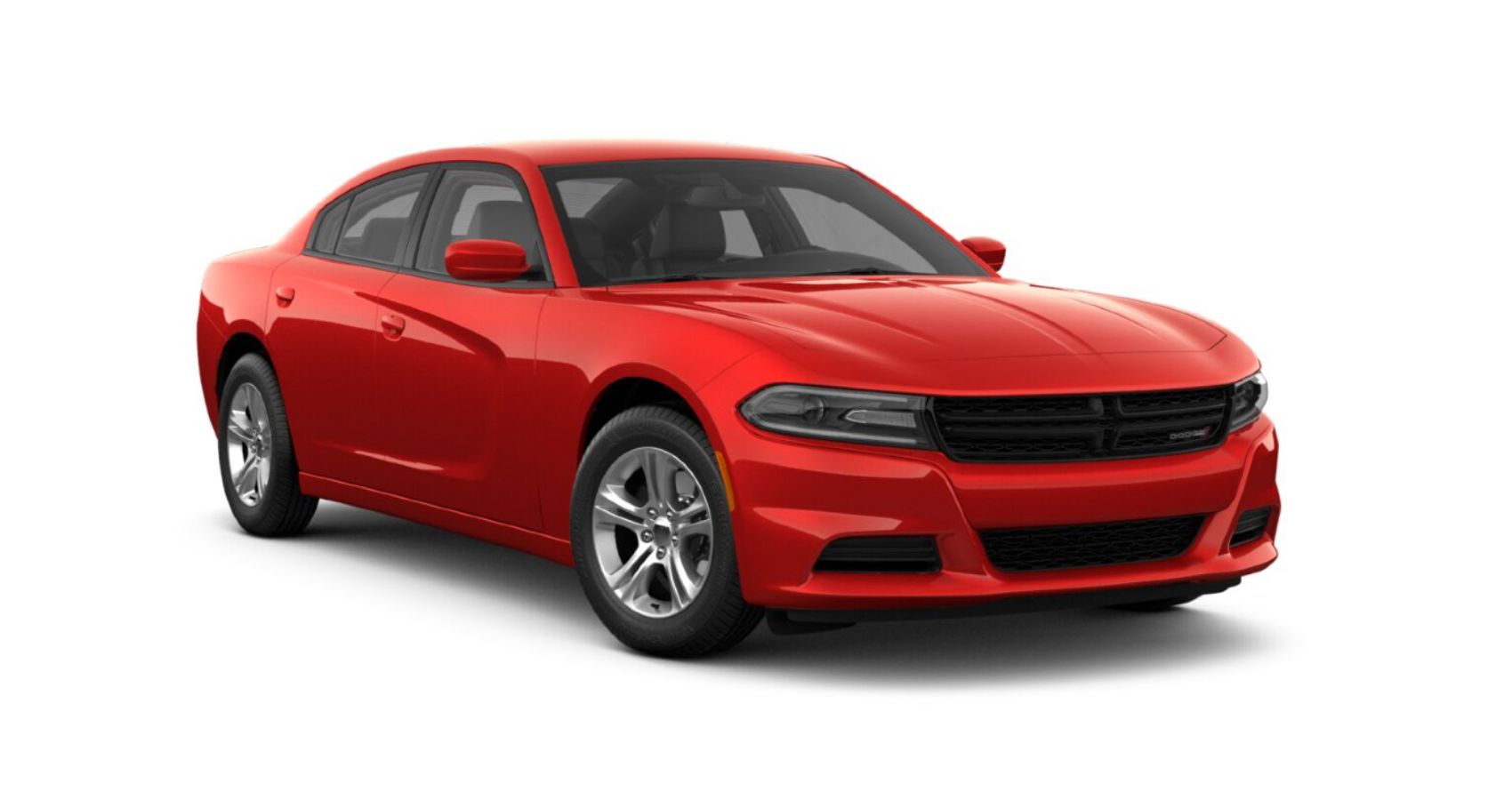 Red Dodge Charger SXT on display