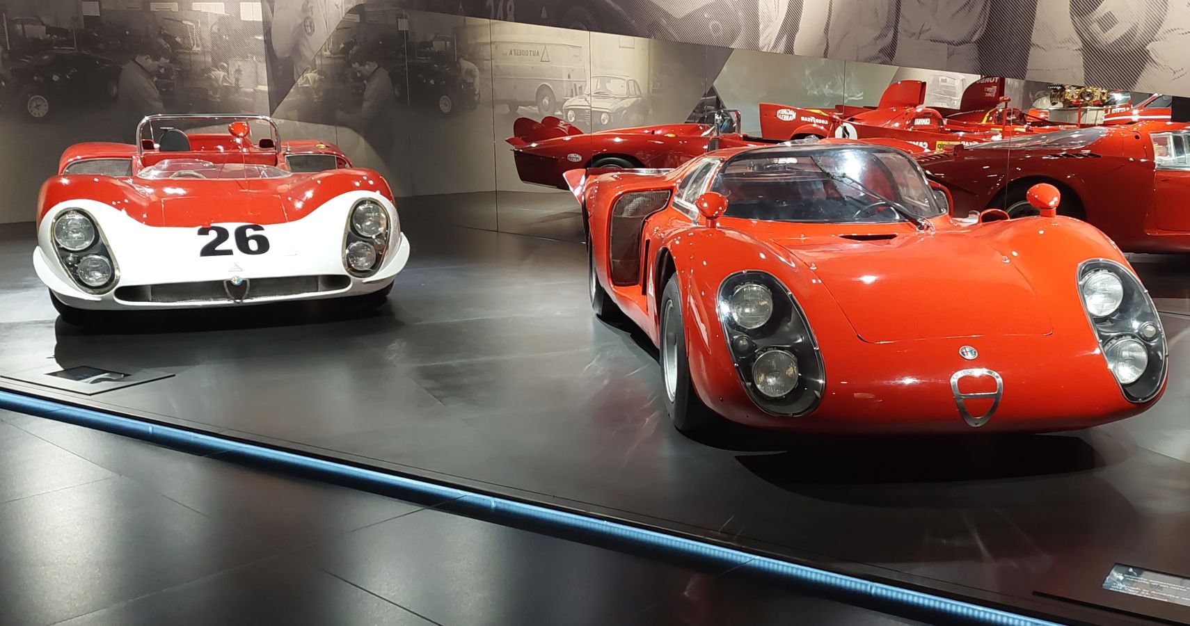 Alfa Romeo 33/3 and 33/2 Daytona at the Alfa Romeo Museum in Arese