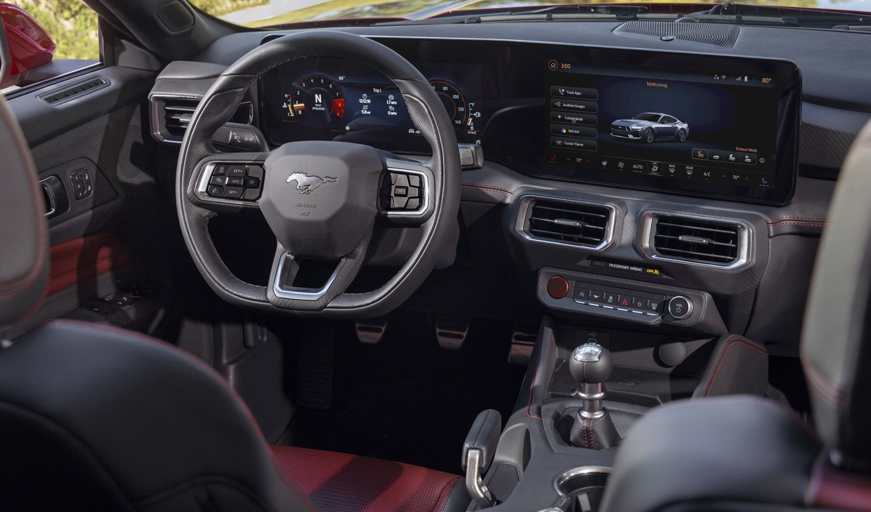 Inside view of the all-new 2024 Ford Mustang