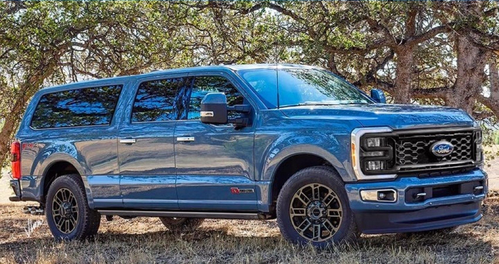 Here's What A Ford F350 Super Duty Excursion SUV Would Look Like In A