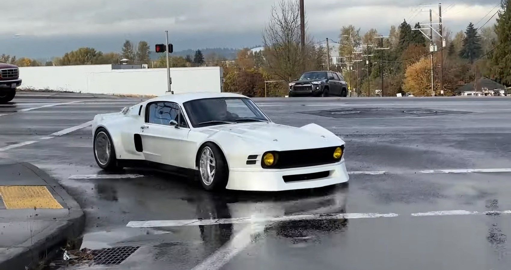A Wide-Body Mid-Engine 1967 Ford Mustang Fastback Hits The Road For The First Time