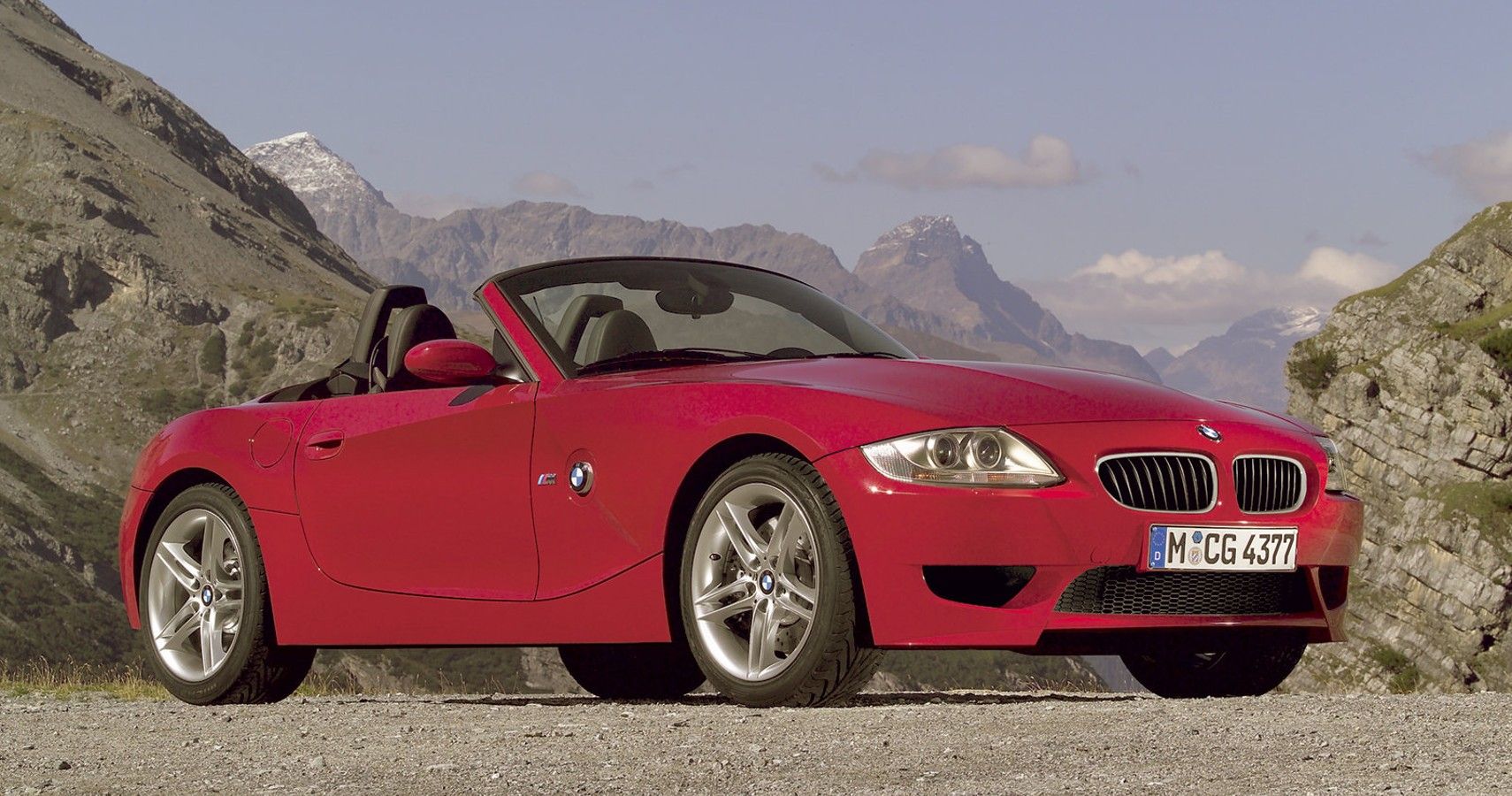 Red 2006 BMW Z4 M Roadster parked