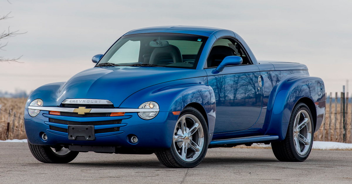 Blue Chevrolet SSR Parked