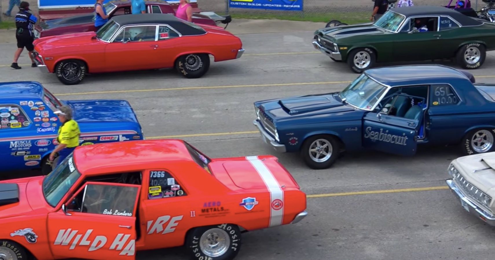 Classic Cars At Cordova Raceway, aerial photo