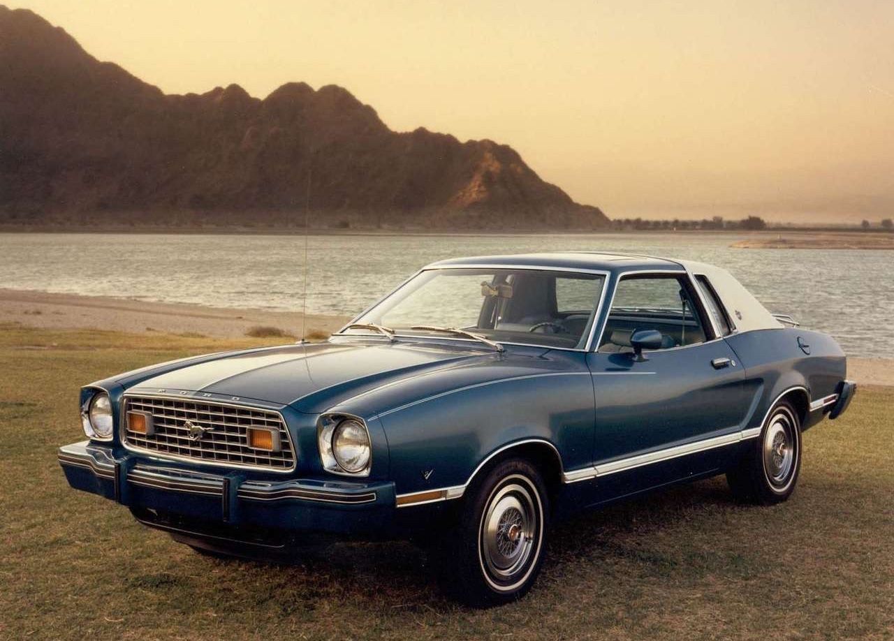 Blue 1977 Ford Mustang second generation