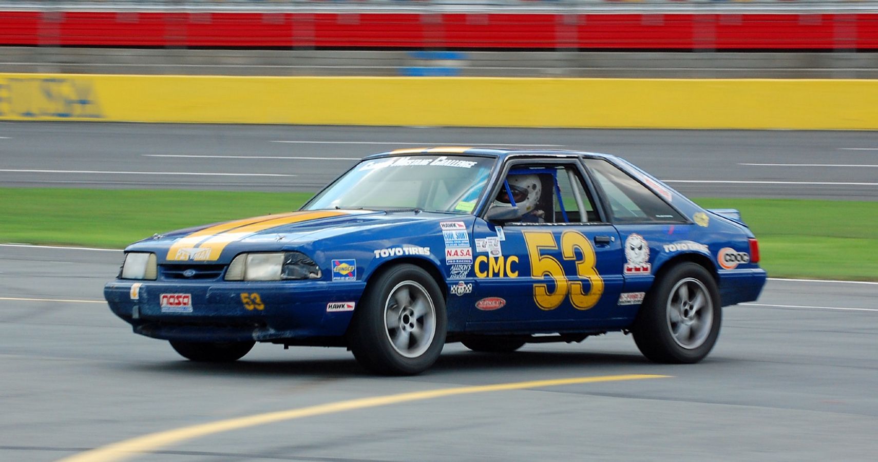 Fox Body Ford Mustang NASA Driving on Track 
