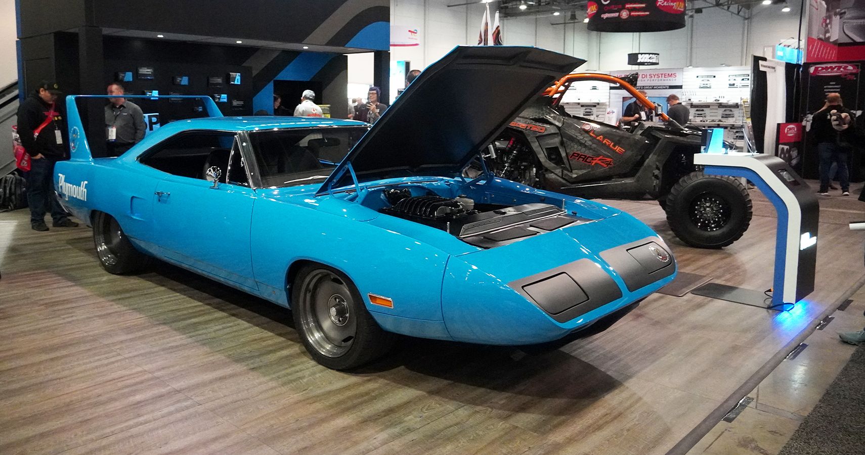 SEMA 2022 HP Tuners Display Plymouth Superbird Front Three Quarters