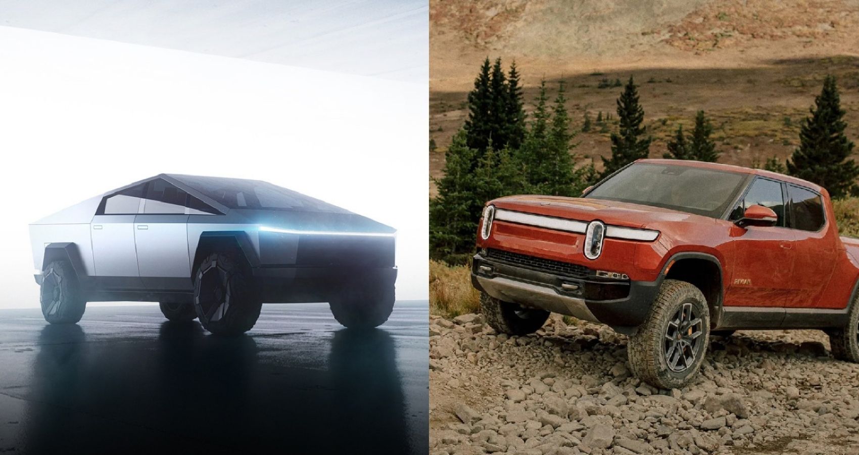 Camo Cybertruck looks awesome on bridge vs. regular cars + good Rivian size  comparison! (8/25 video) 😍