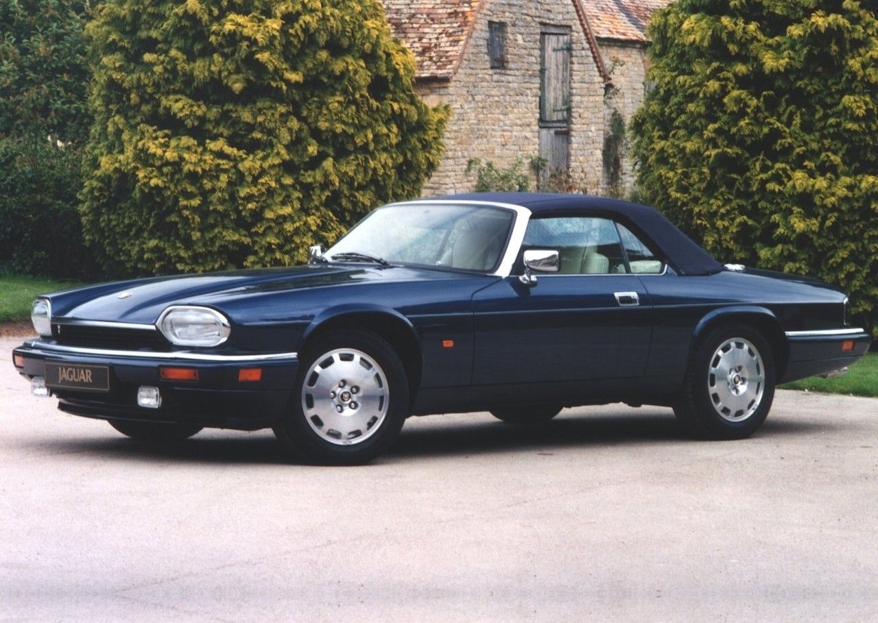 Blue 1996 Jaguar XJS parked