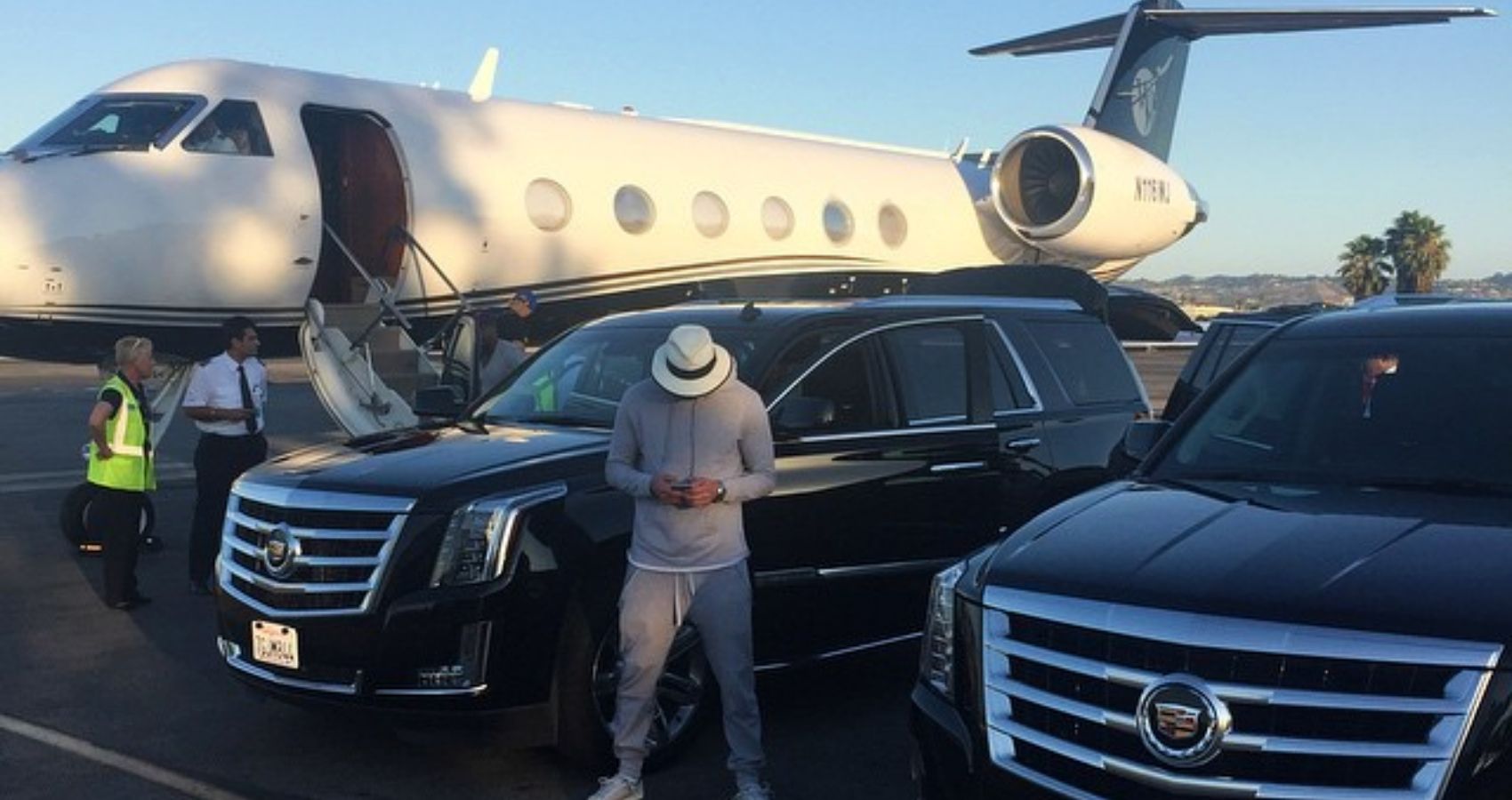 Karim Benzema Private Jet And Cadillac Escalade Pair