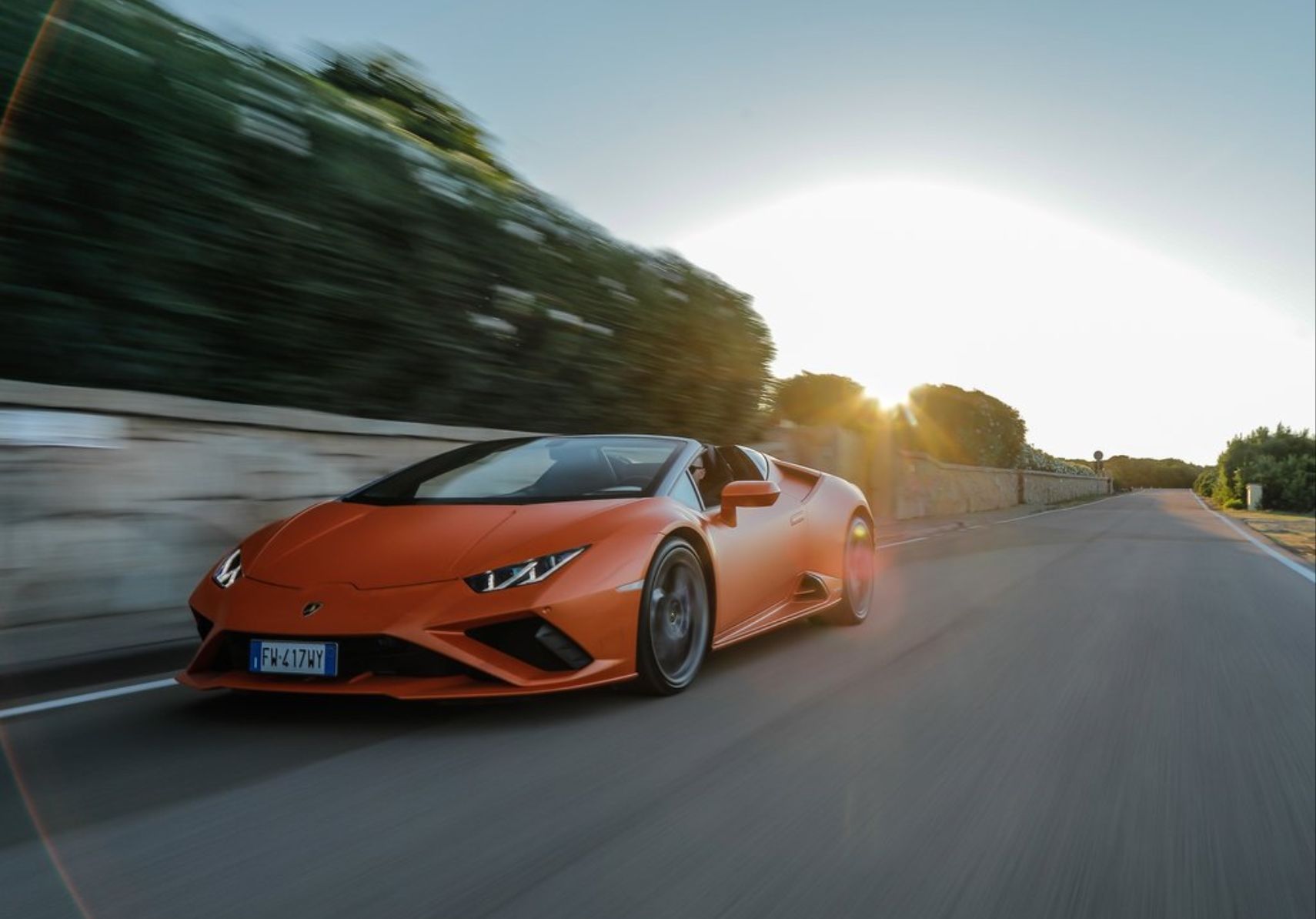 Lamborghini Huracan Evo RWD Spyder Front View