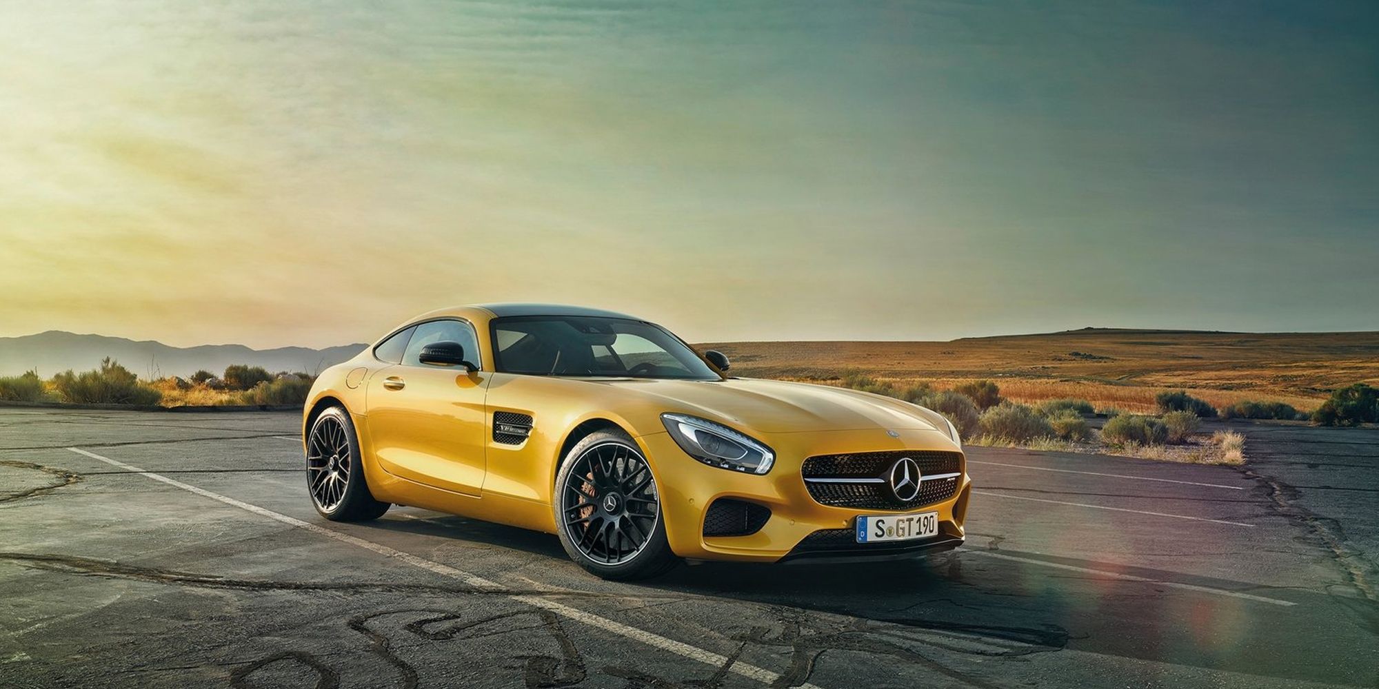 Mercedes AMG GT Front Quarter Yellow