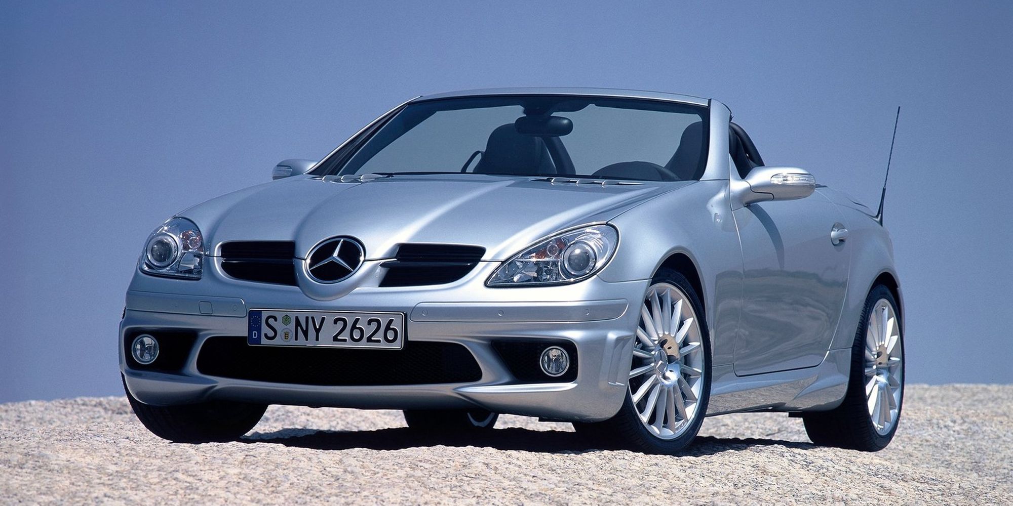 Mercedes SLK55 AMG Front Quarter Prata
