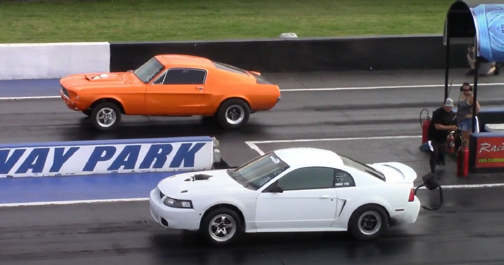 Watch A Quick New Edge Ford Mustang Battle Some Stiff Competition At ...