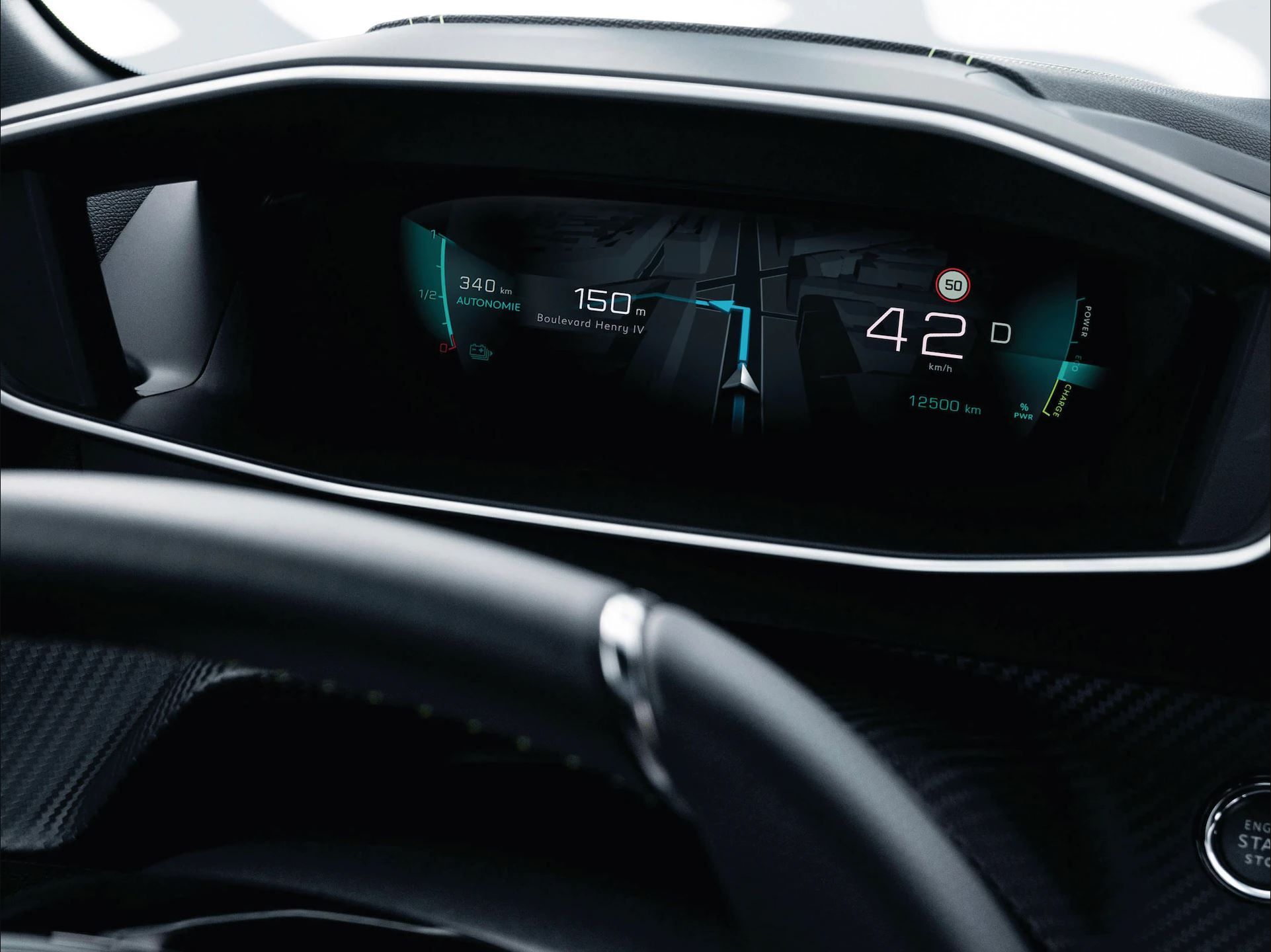 Peugeot 208 instrument cluster