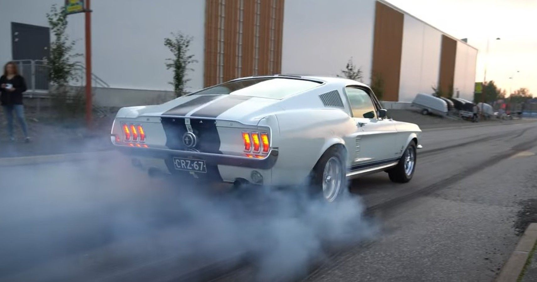 1967 Ford Mustang Fastback peeling out