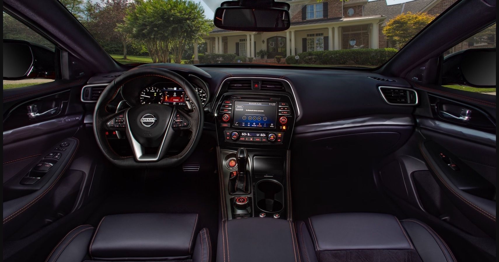 A peek inside the 2023 Nissan Maxima's interior.