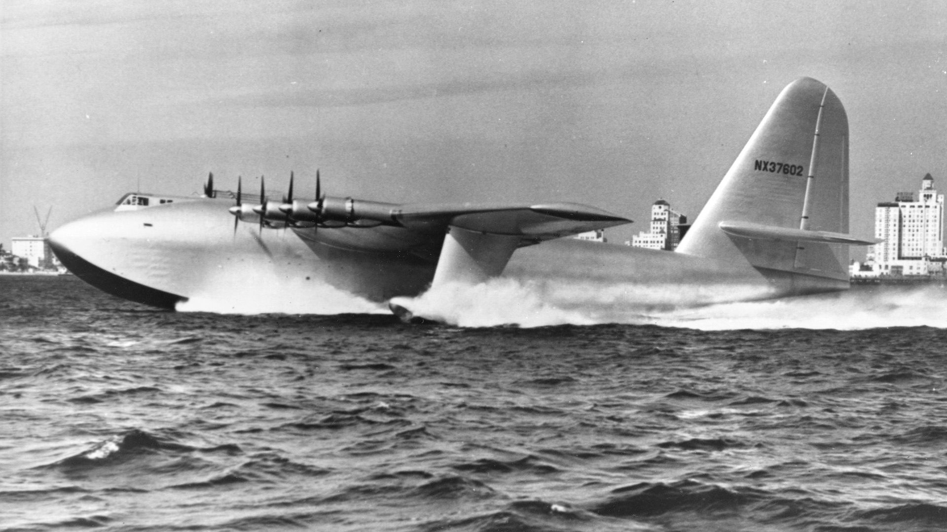 Spruce Goose During Its 1947 Taxi Trials