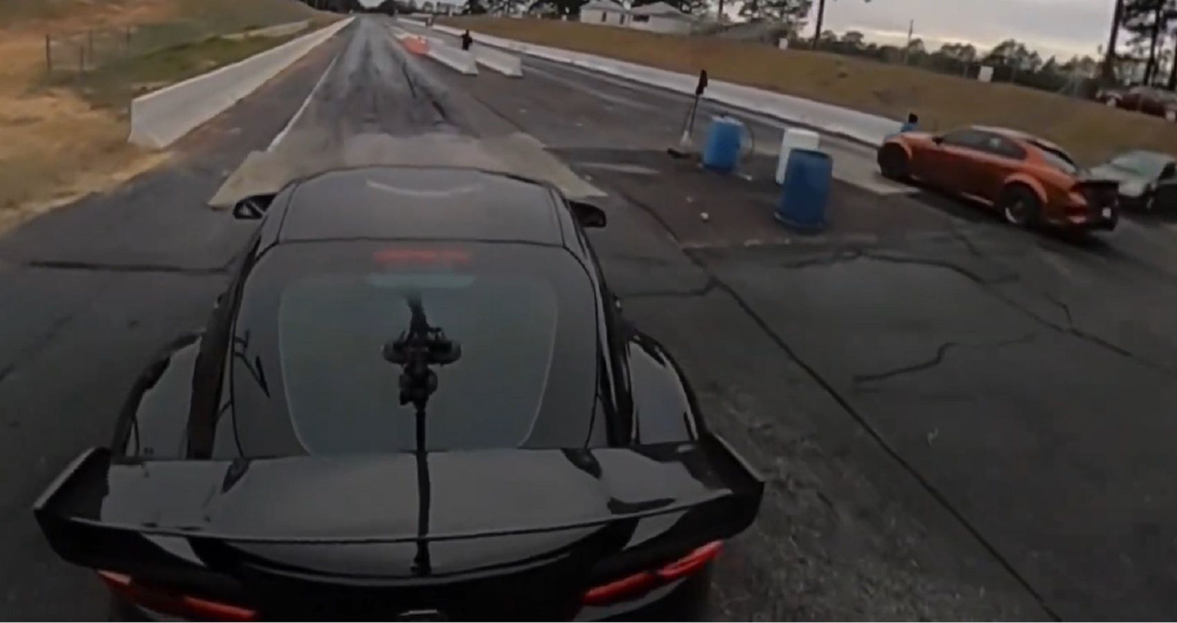 Watch This Toyota Supra Win By The Skin Of Its Teeth Against A Dodge Charger Hellcat