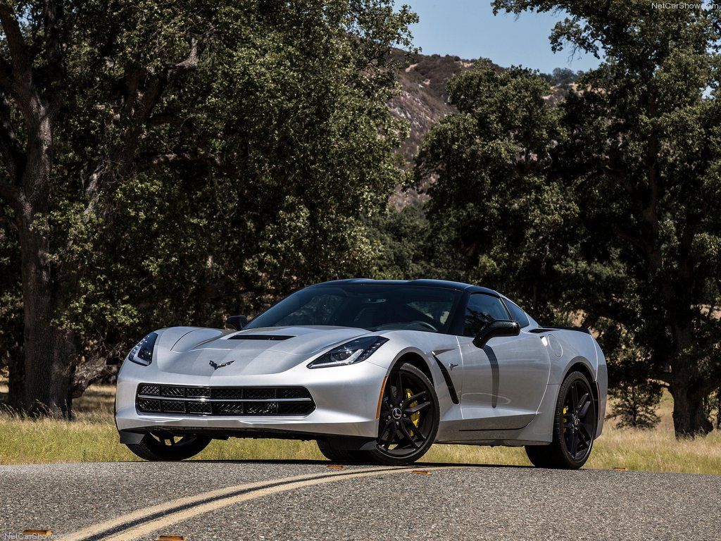 C7 Corvette Parked on a highway