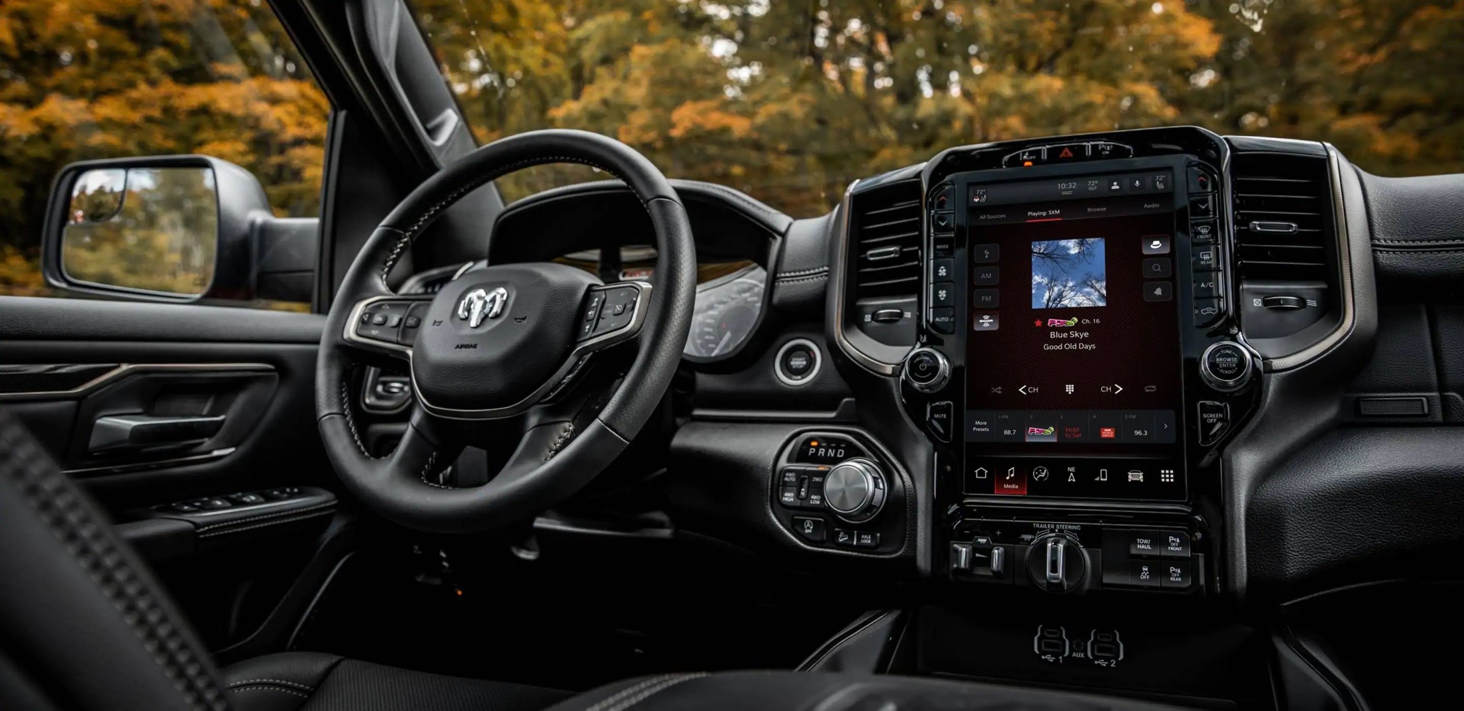 The interior of the 2022 Ram 1500 Built To Serve Firefighter Edition.
