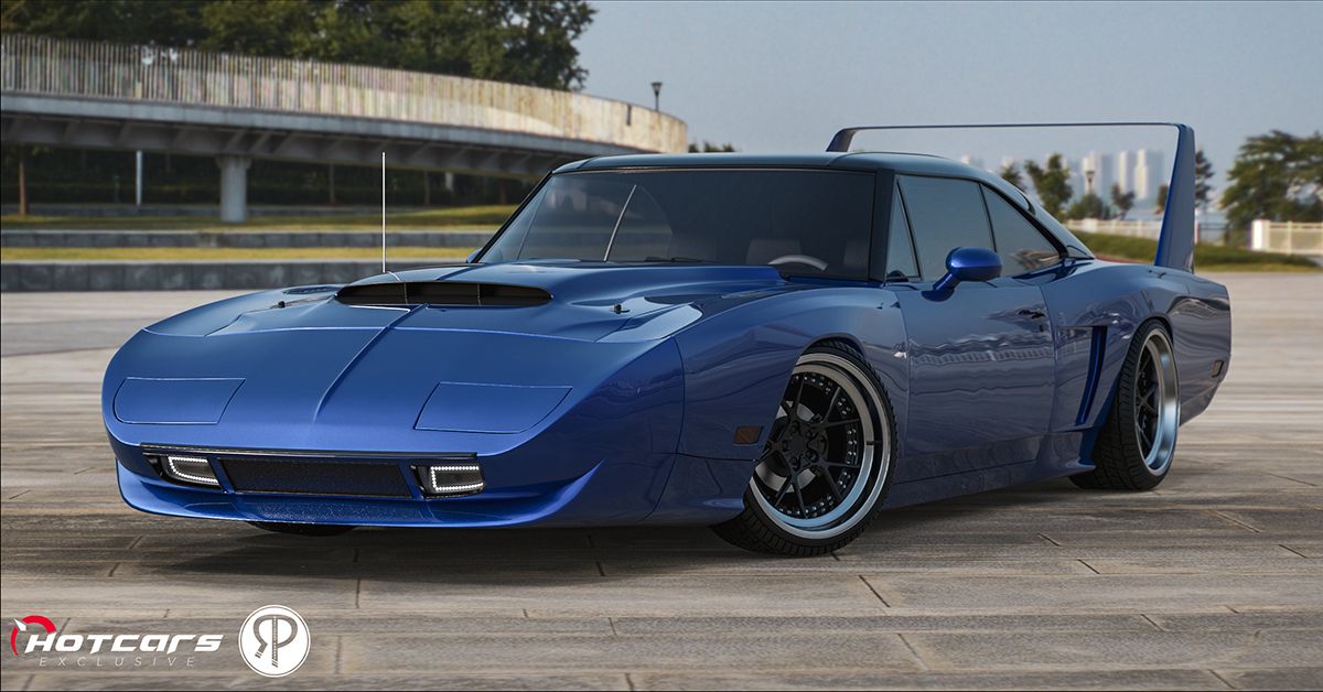 Plymouth Superbird Render Front Quarter Left Side view