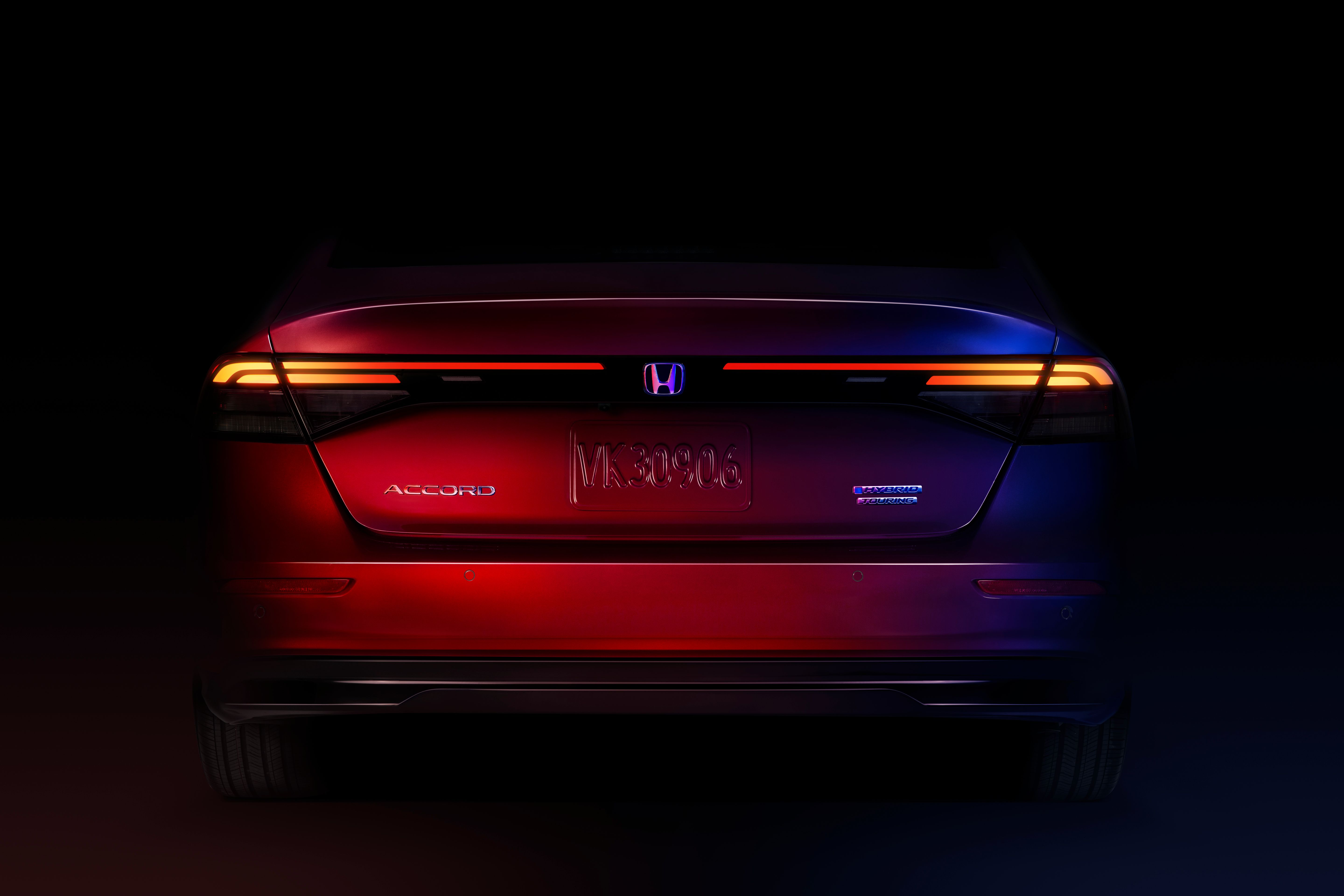 rear shot of red 2023 Honda Accord
