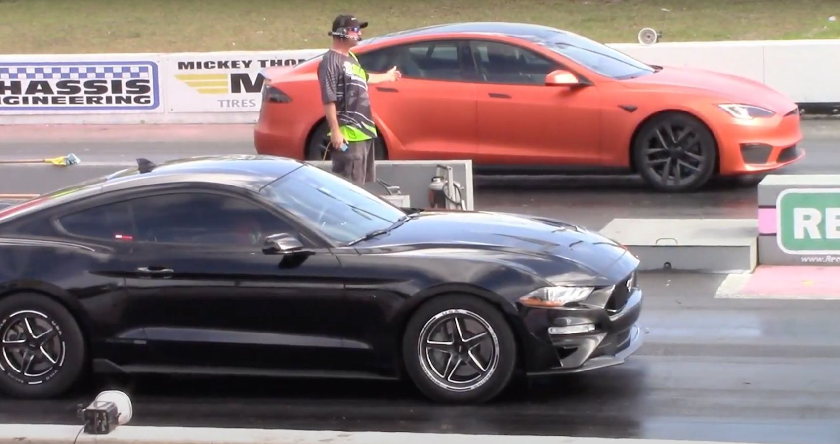 Watch This Tesla Model S Plaid Destroy A Few Gas-Powered Sports Cars