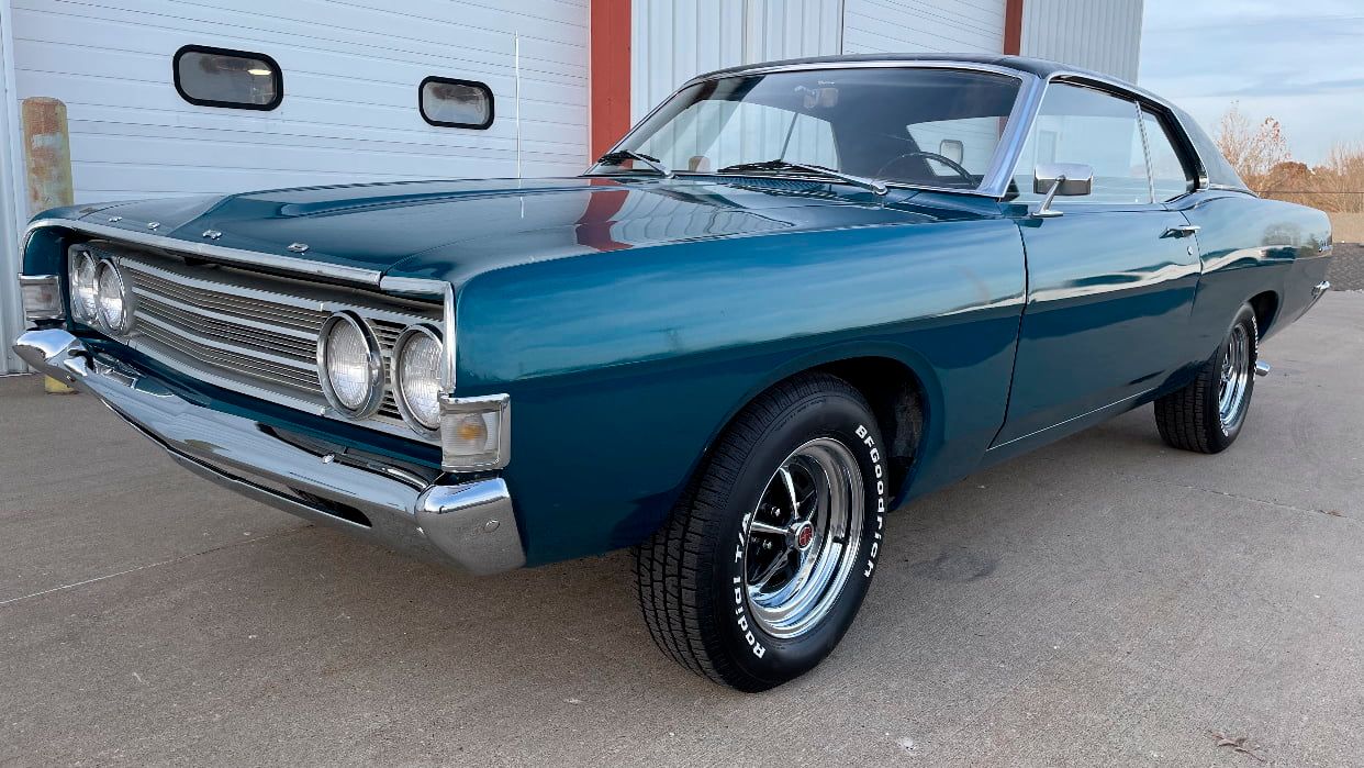 Blue 1969 Ford Fairlane 500 parked