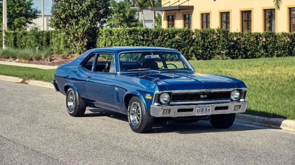 1970 Chevrolet Nova SS 396 Blue Front 