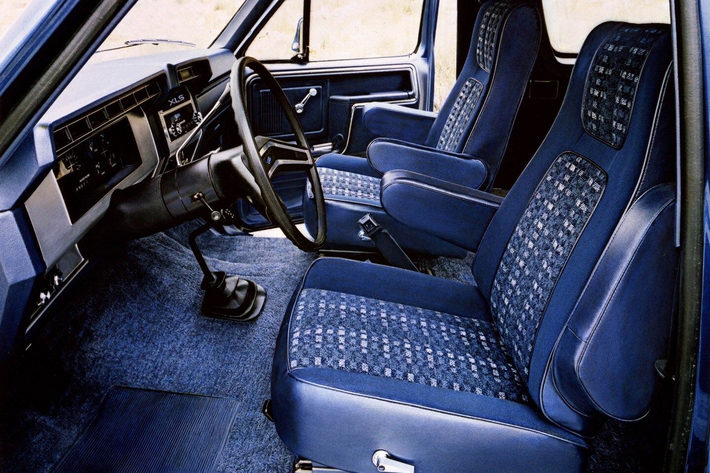 The interior of the 1982 Ford Bronco. 