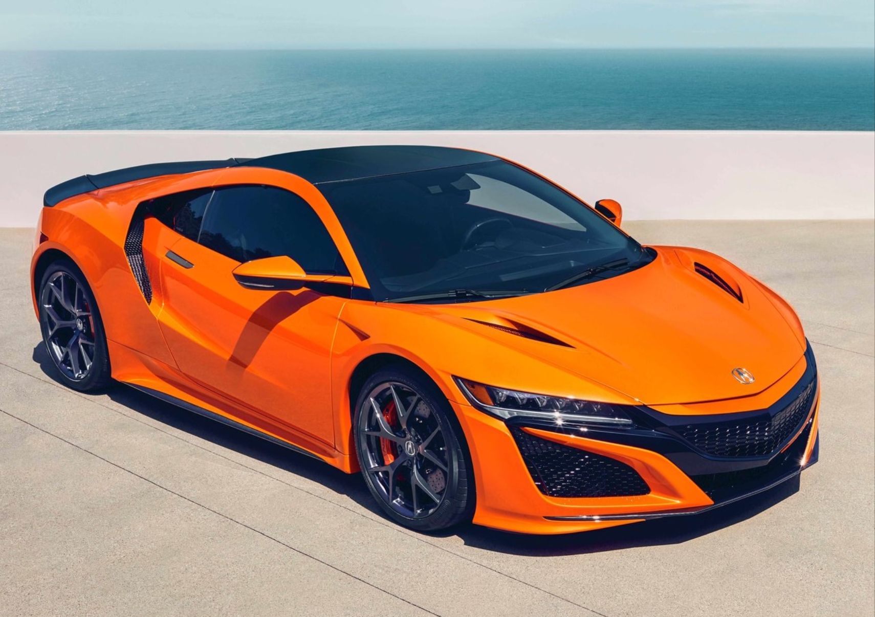 2020 Acura NSX Front Quarter View Orange