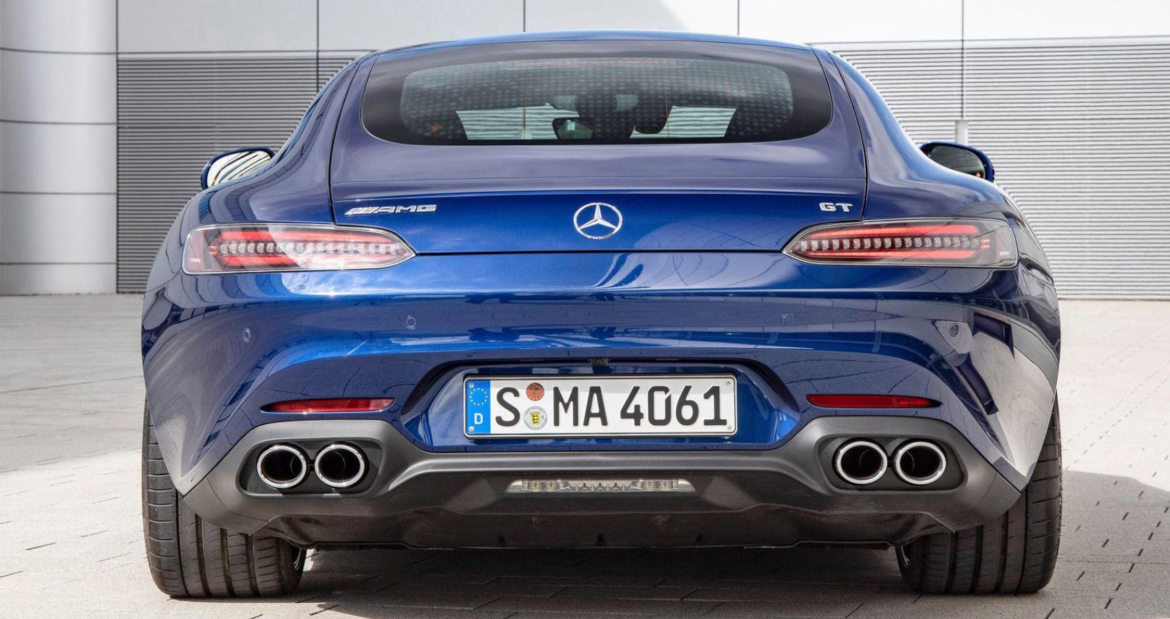 2020 AMG GT In Blue Rear View