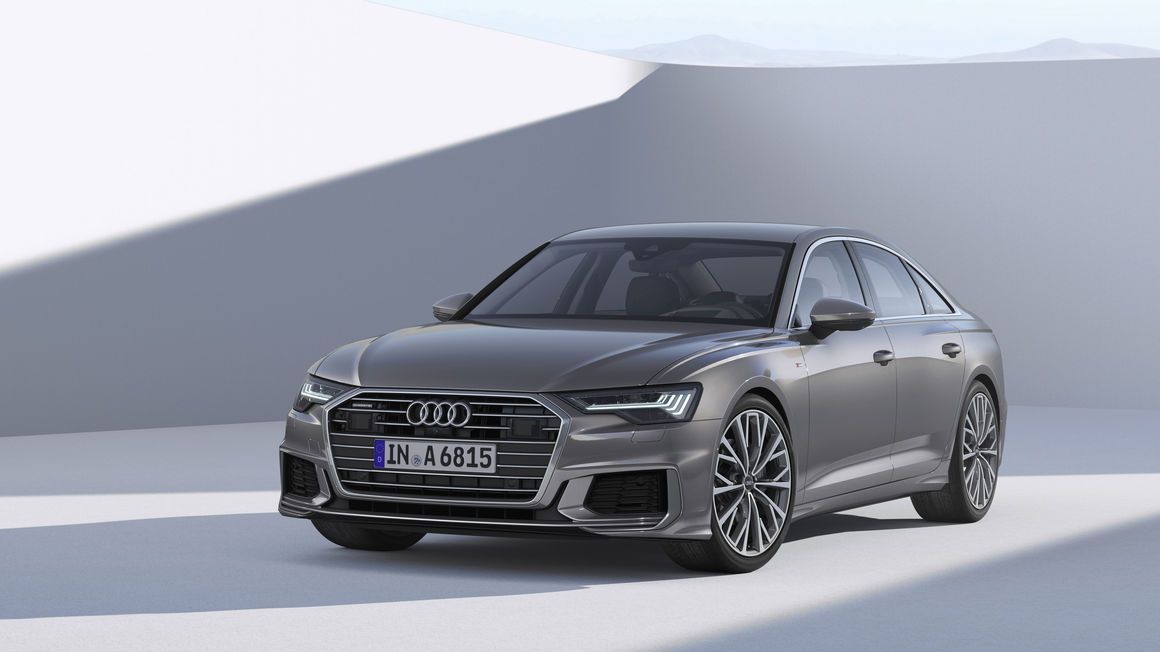 2022 Grey Audi A6 front view 