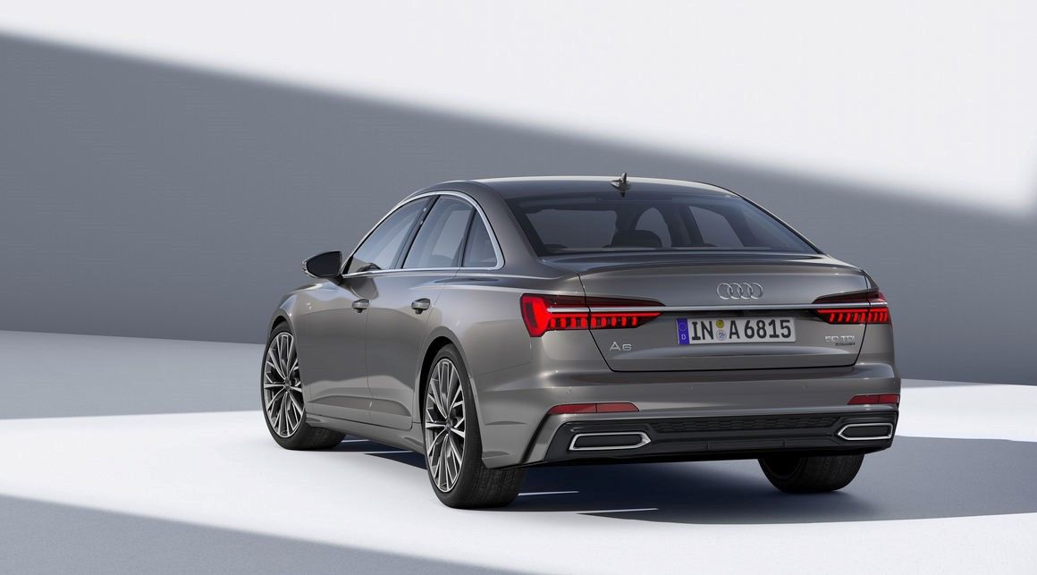 2022 Grey Audi A6 rear view 