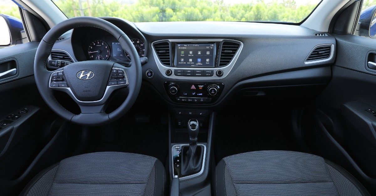 Interior of the 2022 Hyundai Accent