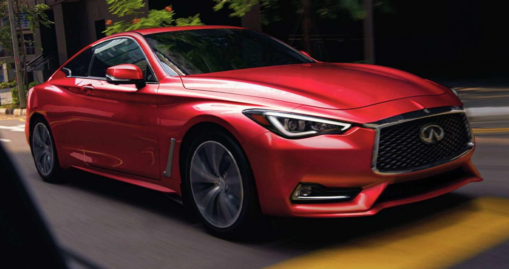 2022 Infiniti Q60 Red Front Quarter