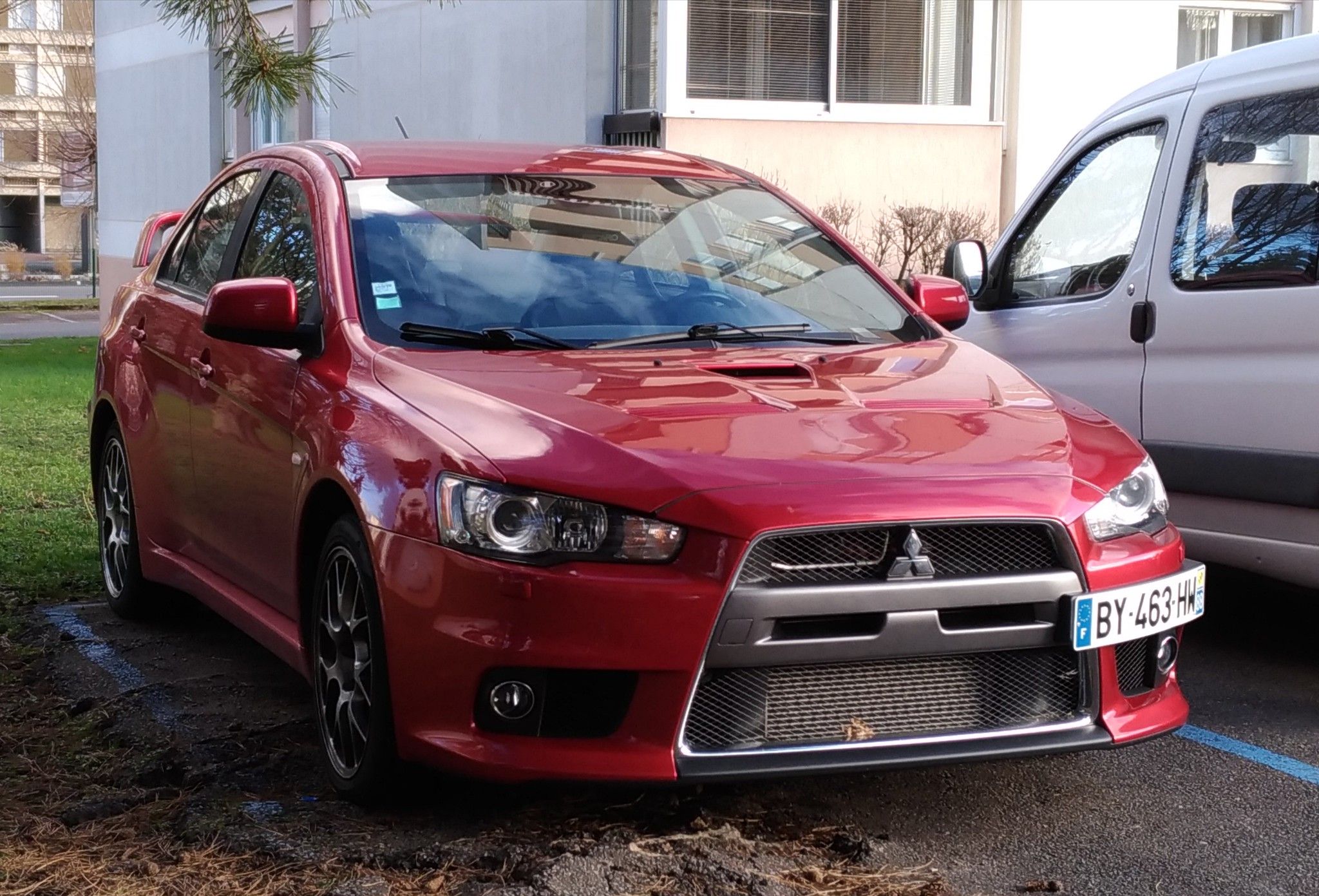 Mitsubishi Lancer Evolution X parked