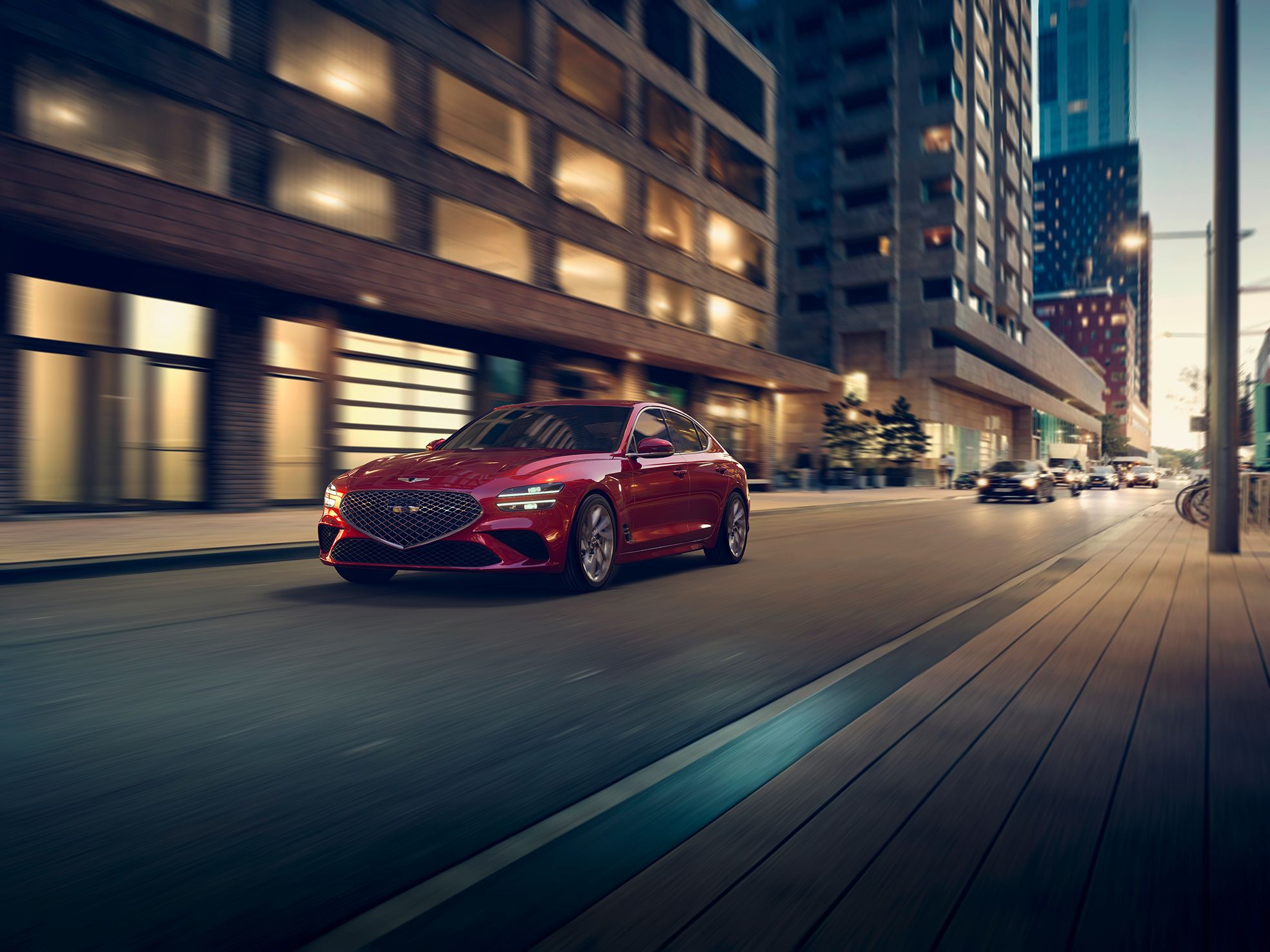 Genesis G70 front action shot