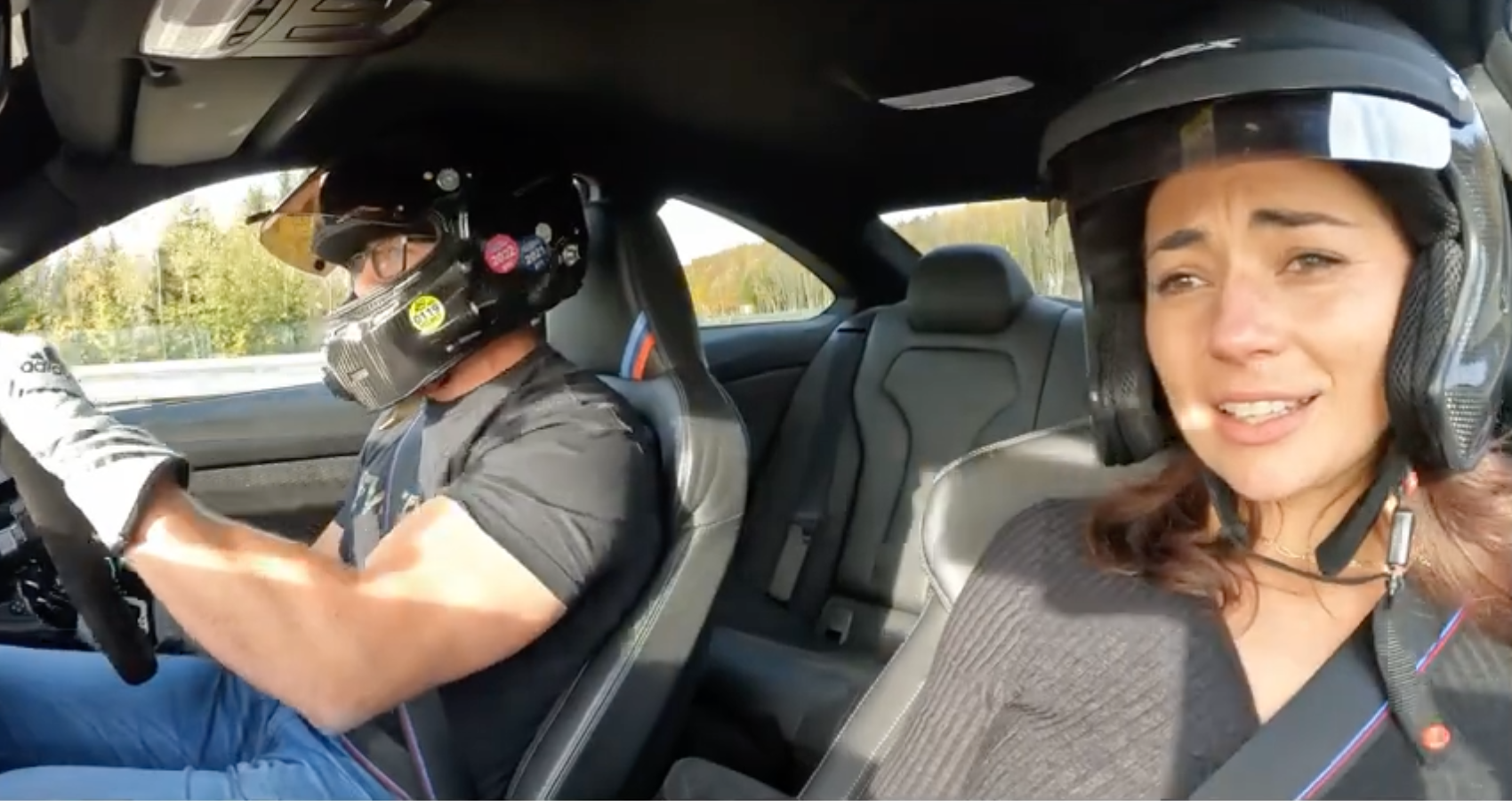 Race Car Driver Scares His Girlfriend To Death On An F1 Track
