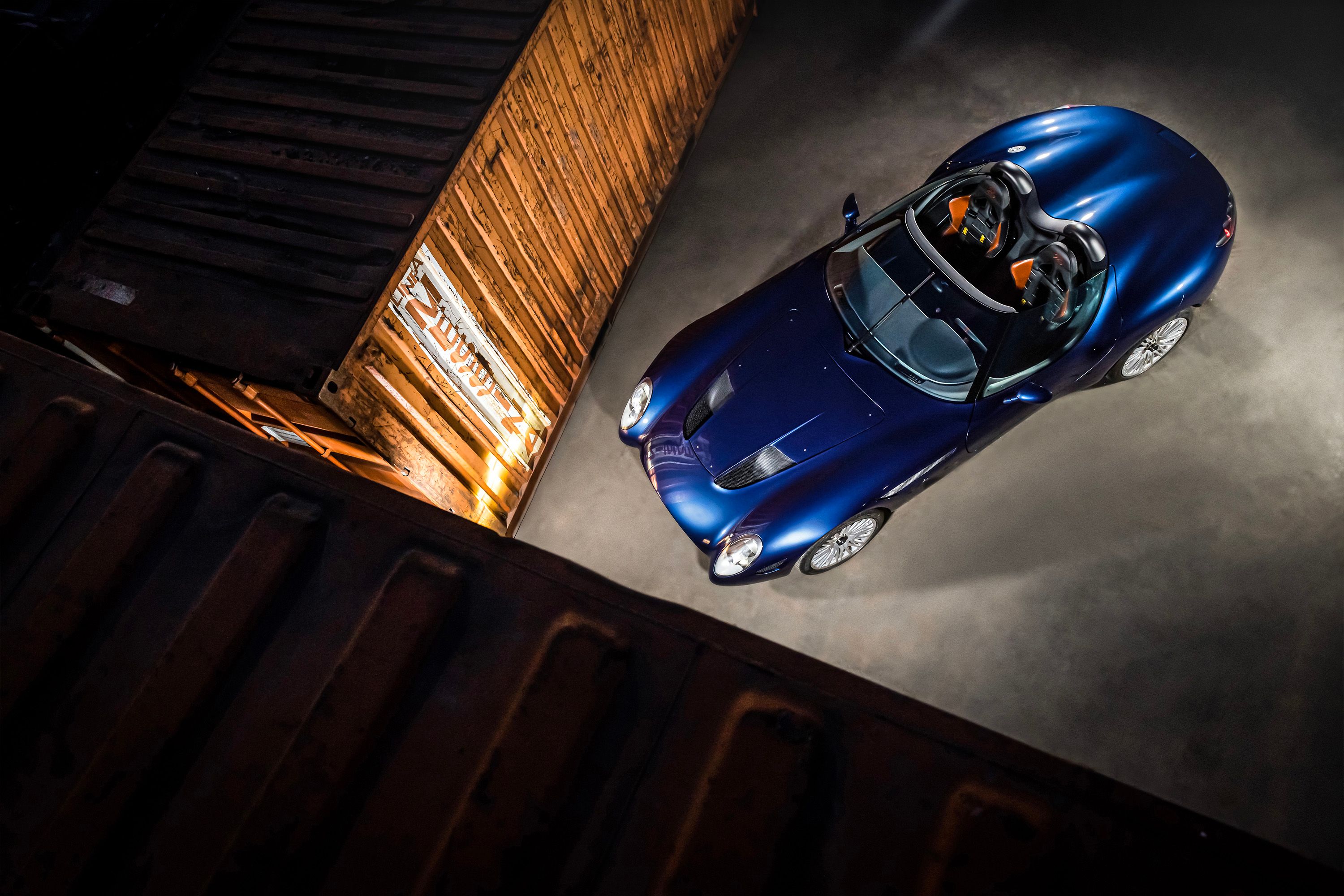 Zagato Mostro Barchetta, aerial photo, top down