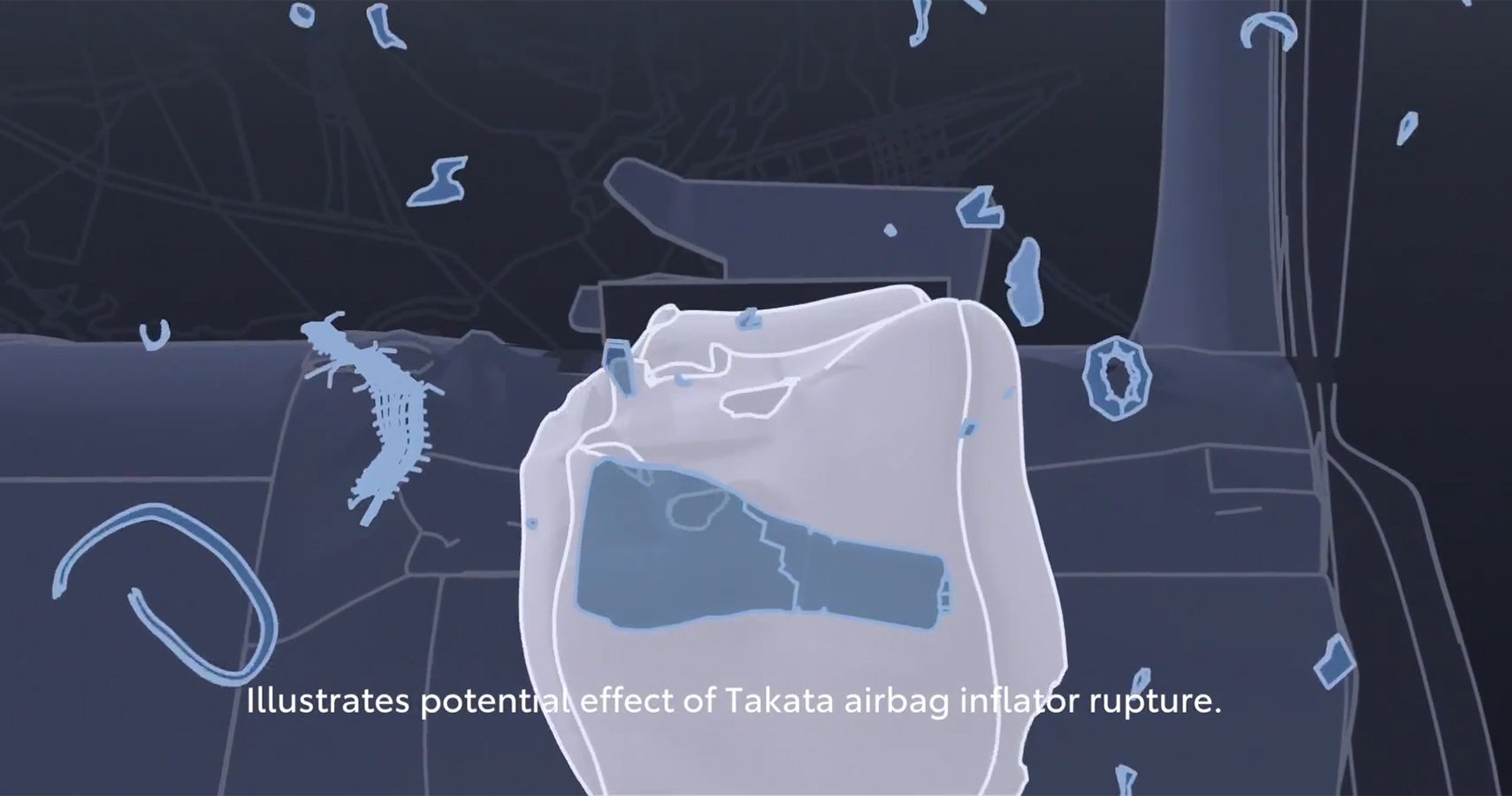 Takata airbag rupture effect