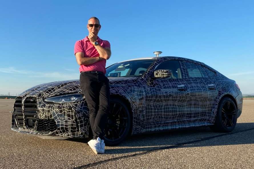 BMW CEO With BMW M EV Prototype Side 